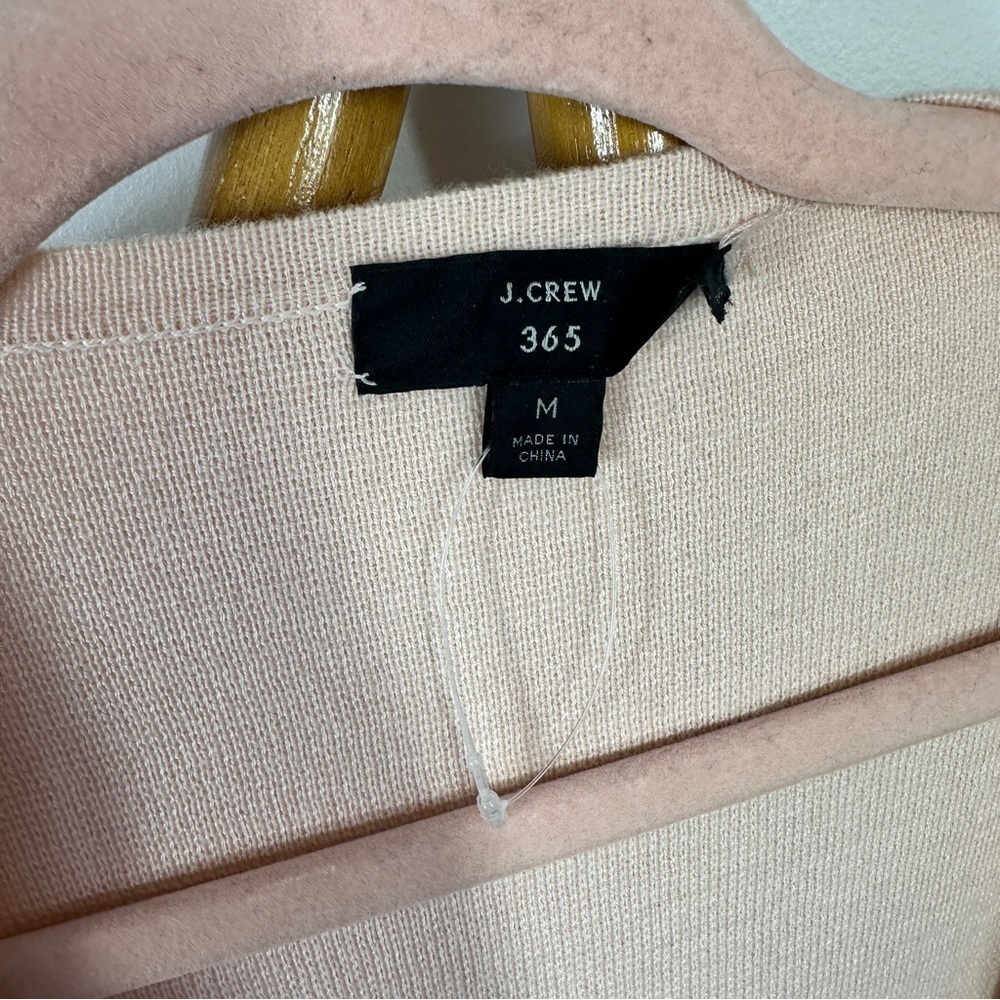 J. Crew Pink 265 Juliette Collarless Sweater Blazer Baby Pink sz M - Picture 9 of 9